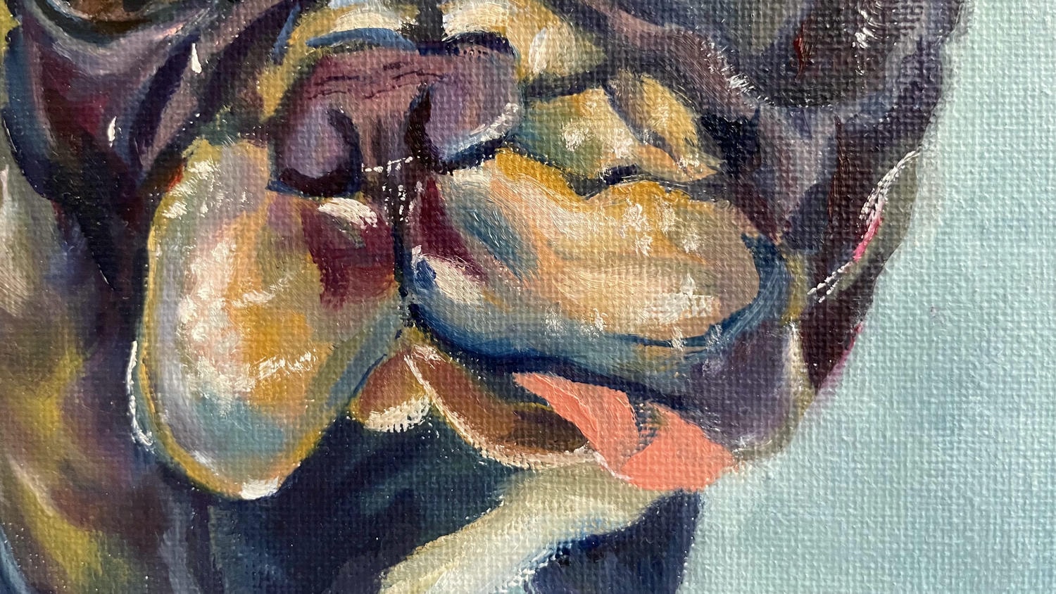 寵物油畫訂製 │ 法鬥 – 阿發 - 第1張圖 寵物油畫訂製 │ 法鬥 – 阿發