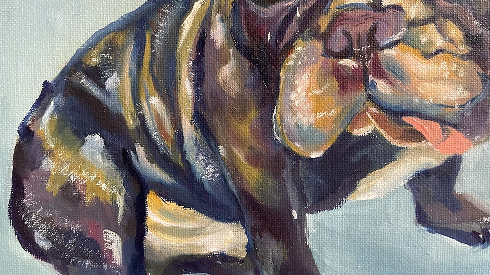 寵物油畫訂製 │ 法鬥 – 阿發 - 第2張圖 寵物油畫訂製 │ 法鬥 – 阿發