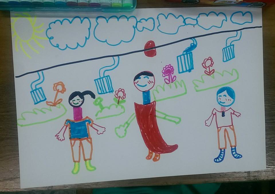 朝陽科大親善服務團 – 帶動中小學 │ 油畫精靈出任務