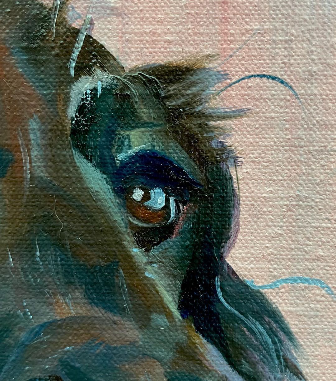 寵寵物油畫訂製 │ 狗狗-黑妹