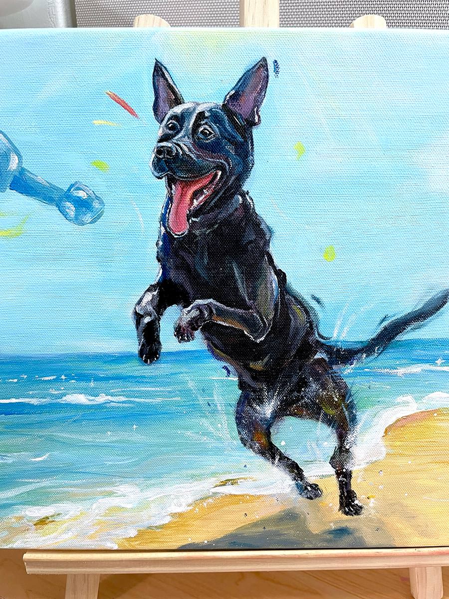 寵物油畫訂製 │ 狗狗-KIRIN - 第1張圖 寵物油畫訂製 │ 狗狗-KIRIN